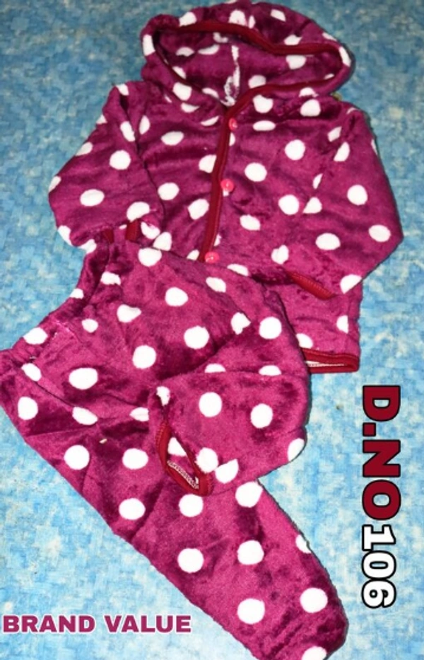 Kids New Style Maroon Wool / Cotton Long Sleeves Jump Suit - 6-9 Months, Maroon, Wool, Jump Suit, Multipack 1